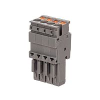 Штекер зажим push-in 4 точки подкл. 2.5кв.мм сер. DKC VPR-P-2.5-4
