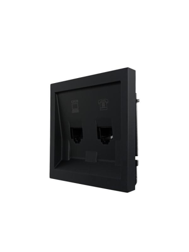 Розетка компьютер+телефон СП ZIMA IP20 с модулем Cat 6 черн. бархат LEZARD 704-4288-144 фото 5