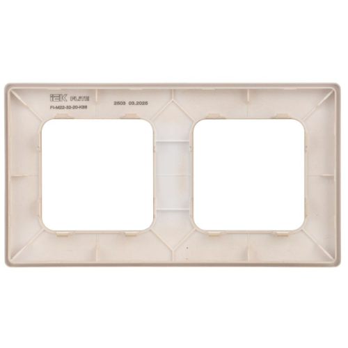 Рамка 2-м СП FLITE РУ-2-К-ФлЛ льняной IEK FI-M22-32-20-K88 фото 4 Рамка 2-м СП FLITE РУ-2-К-ФлЛ льняной IEK FI-M22-32-20-K88 фото 4