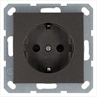 Розетка 1-м Shuko 16А IP20 с заземл. защ. шторки механизм мокко Jasmart G5501Z