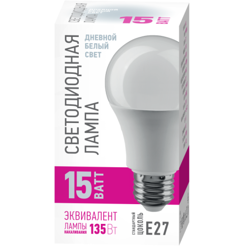 Лампа светодиодная 90 116 OLL-A60-15-230-6.5K-E27-PROMO 15Вт грушевидная 6500К E27 220-240В ОНЛАЙТ 90116 фото 2