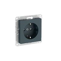 Розетка AtlasDesign 16А с заземл. защ. шторки быстрозажим. клем. механизм изумруд SE ATN000845S