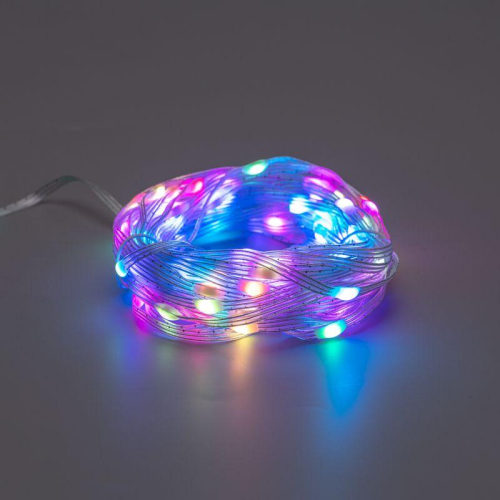 Гирлянда светодиодная смарт "Роса" "Нить" с крупными светодиодами 10м 100LED RGB IP20 USB провод прозр. Neon-Night 245-019 фото 6