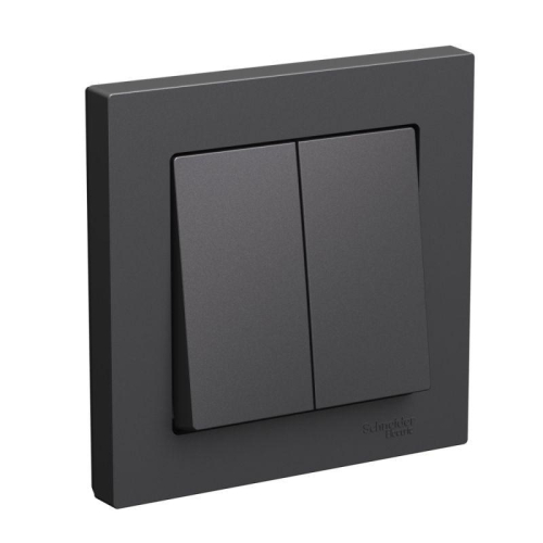 Выключатель 2-кл. AtlasDesign сх.5 10АХ в сборе базальт SE ATN001452 Выключатель 2-кл. AtlasDesign сх.5 10АХ в сборе базальт SE ATN001452