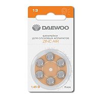 Элемент питания воздушно-цинковый ZA13/PR48 1.45В BL-6 (блист.6шт) для слуховых аппаратов DAEWOO 5060371