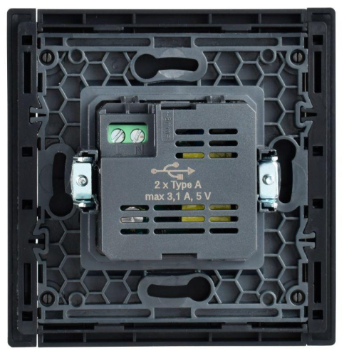 Розетка USB A+A 3.1А FORTE&PIANO FP549 сталь IEK FP-U21-D31-K46 фото 3 Розетка USB A+A 3.1А FORTE&PIANO FP549 сталь IEK FP-U21-D31-K46 фото 3