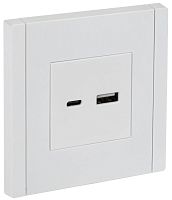 Розетка USB A+C 18Вт FORTE&PIANO FP251 бел. IEK FP-U22-018-K01