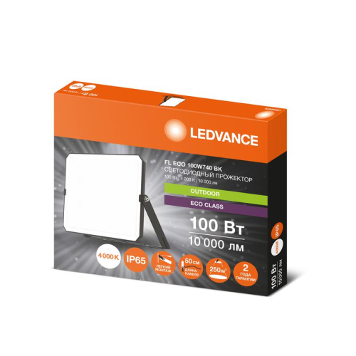 Прожектор светодиодный СДО FL ECO 100W 740 G4 уличный матов. стекло алюм. черн. LEDVANCE 4099854400155 фото 8
