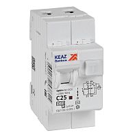 Выключатель автоматический дифференциального тока 2п OptiDin D63-23C25-AC-У3 C25 100мА 4.5кА с защитой от сверхтоков КЭАЗ 328107