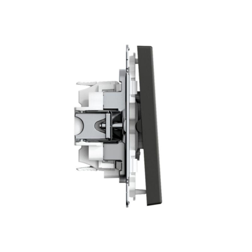 Выключатель кнопочный 2-кл. ArtGallery 10AX быстрозажим. клем. механизм базальт SE GAL001417S фото 5