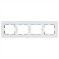 Рамка 4-м G-Glass стекло бел. White Glass Jasmart G1004GW
