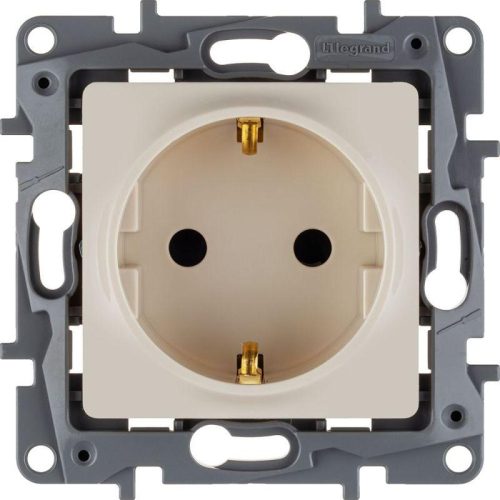 Розетка 1-м СП Etika 16А IP31 250В 2P+E с заземл. защ. шторки немецк. стандарт винтов. клеммы механизм сл. кость IEK 672322 фото 6