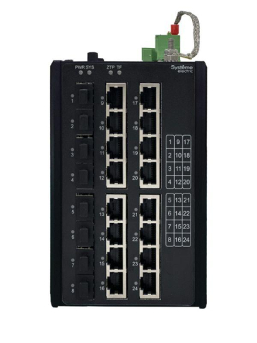 Коммутатор промышленный управляемый Ethernet L3 8х10/100/1000BaseT 8х100/1000/2500BaseX SFP SE NSETM324T16X08A фото 2