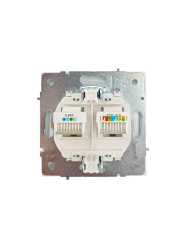 Розетка компьютер+телефон СП ZIMA бел. LEZARD 704-0288-143 фото 5