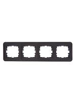 Рамка 4-м ASTI горизонт. черн. бархат LEZARD 7081-4200-149