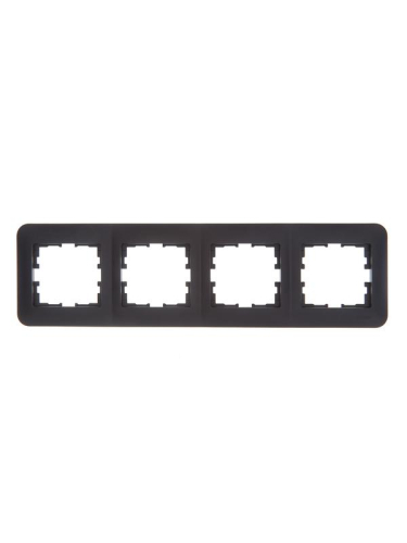 Рамка 4-м ASTI горизонт. черн. бархат LEZARD 7081-4200-149