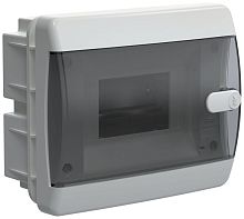 Корпус ЩРВ-П-6 UNION Compact IP41 черн. прозр. дверь пластик. IEK UIC-KP12-V-06-41-K01
