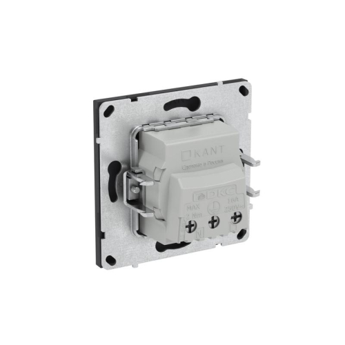 Розетка силовая KANT 2P+E защ. шторки черн. уголь DKC 7012003 фото 5 Розетка силовая KANT 2P+E защ. шторки черн. уголь DKC 7012003 фото 5