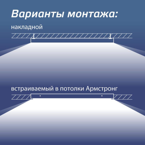 Светильник светодиодный 36Вт 6500К 176-264В 595х595х18 ДВО универс. опал панель КОСМОС KOC_DVO36W6.5K_OP фото 5