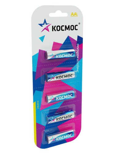 Элемент питания алкалиновый AA/LR6 BP-5 (блист.5шт) КОСМОС KOCLR65BL Элемент питания алкалиновый AA/LR6 BP-5 (блист.5шт) КОСМОС KOCLR65BL