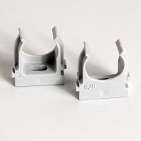 Держатель для труб (клипса) d20мм сер. (уп.100шт) TOKOV ELECTRIC TKE-LC-20-C06/100