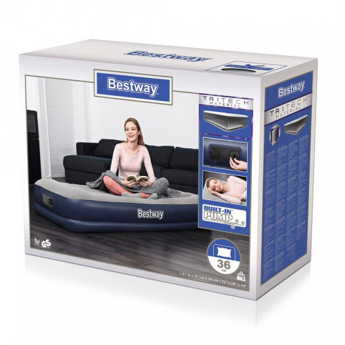 Кровать надувная 97х191х36см встр. электр. насос (67723) Bestway 6942138985870 фото 3