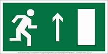 Знак безопасности NPU-2010.E11 "Напр. к эвакуационному выходу прямо (прав.)" Белый Свет a18028