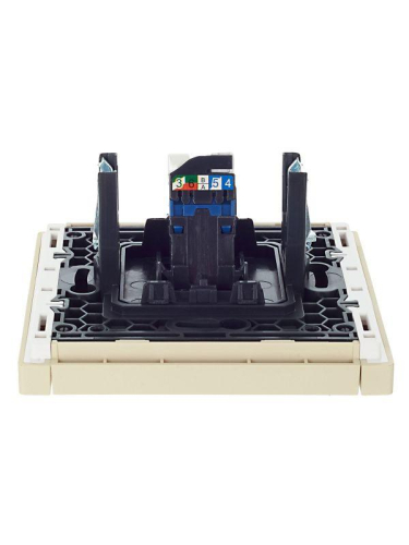Розетка компьютерная RJ45 кат.6 FORTE&PIANO FP431 ваниль IEK FP-K10-2-K10 фото 3