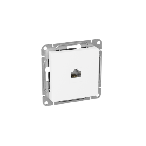 Розетка компьютерная СП Эпика RJ45 кат.5 механизм бел. EKF UP1-SOW-RJ45-5 фото 2