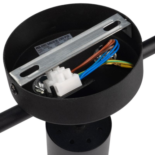 Светильник PCL-0103 3xGU10 IP20 230В BL настен./потолочн. декор. под лампу JazzWay 5066427 фото 4