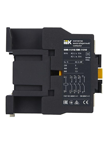Контактор КМИ-11210 12А 230В/АС3 1НО KARAT IEK KKM11-012-230-10 фото 7