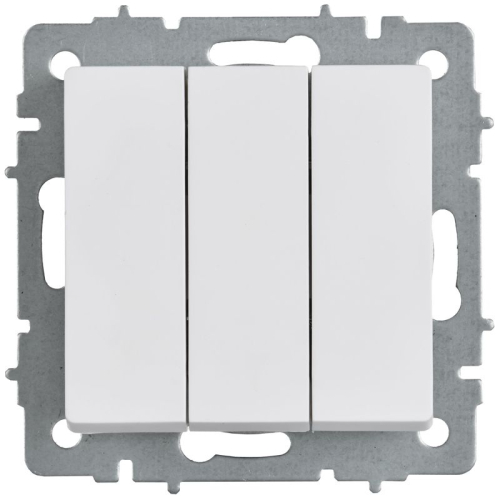 Выключатель 3-кл. СП BRITE ВС10-3-0-БрАБ 10А механизм арктич. бел. IEK BR-V30-0-10-K91 фото 2