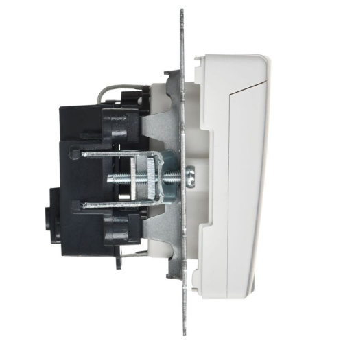 Розетка BRITE РСбш10-3-БрАБ 16А IP20 с заземл. защ. шторки с крышкой механизм арктич. бел. IEK BR-R16-16-K91 фото 5