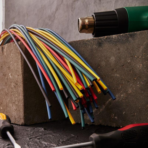 Набор трубок термоусадочных ТУТ нг 4.0/2.0 5 цветов 1м (уп.50шт) Rexant 29-0154 фото 2