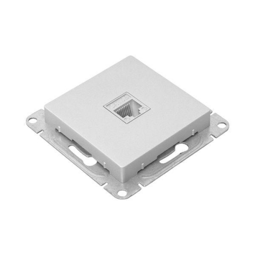 Розетка компьютерная 2-м СП Эпика RJ45 кат.5 механизм алюм. EKF UP1-SOA-2RJ45-5 фото 6