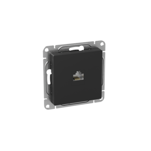 Розетка компьютерная СП Эпика RJ45 кат.5 механизм черн. EKF UP1-SOB-RJ45-5 фото 2