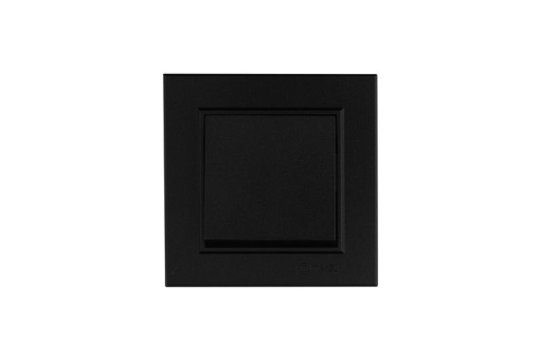 Выключатель одноклавишный Karea черн. Makel 56054001 Выключатель одноклавишный Karea черн. Makel 56054001