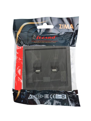 Розетка компьютерная 2-мест. СП ZIMA IP20 черн. бархат LEZARD 704-4288-141 фото 7