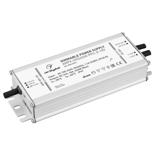 Блок питания ARPV-UH24240-PFC-0-10V 24В 10.0А 240Вт IP67 метал. Arlight 024143(1)