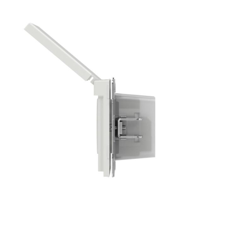 Розетка силовая KANT IP44 2P+E защ. шторки с крышкой бел. песок DKC 7010013 фото 2