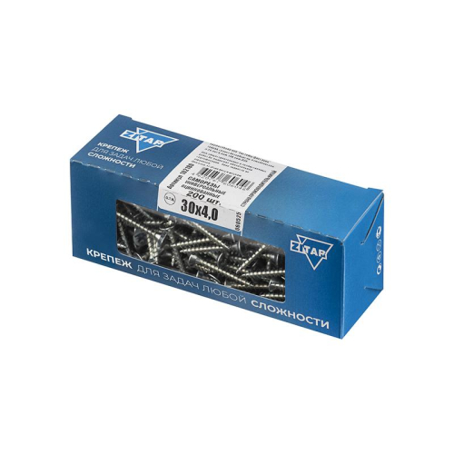Саморез универсальный 30х4.0 оцинк. (уп.200шт) Zitar 102180 фото 3