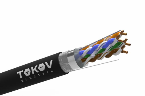 Кабель витая пара SF/UTP 4х2х24AWG(0.52мм) кат.5E outdoor Fluke tested 305м (м) PRO TOKOV ELECTRIC TKP-C05-SF/UTP-42-5E-305-OD Кабель витая пара SF/UTP 4х2х24AWG(0.52мм) кат.5E outdoor Fluke tested 305м (м) PRO TOKOV ELECTRIC TKP-C05-SF/UTP-42-5E-305-OD