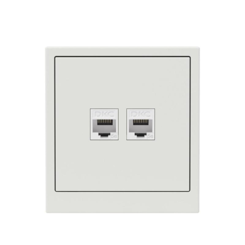 Розетка компьютерная 2-м KANT RJ45 кат.5E без шторки бел. песок DKC 7010664 фото 4 Розетка компьютерная 2-м KANT RJ45 кат.5E без шторки бел. песок DKC 7010664 фото 4