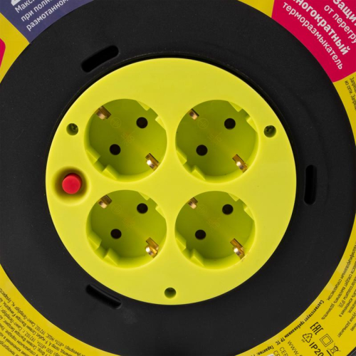 Удлинитель на катушке 4х50м с с заземл. CRG-04-5000 ФАZА 5063822 фото 2