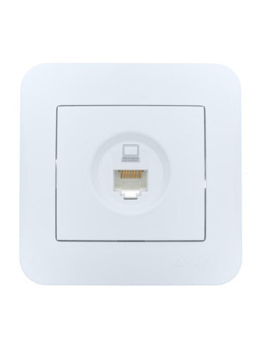 Розетка компьютерная 1-м СП ASTI IP20 RJ45 в сборе Cat 5e бел. LEZARD 7081-0202-139