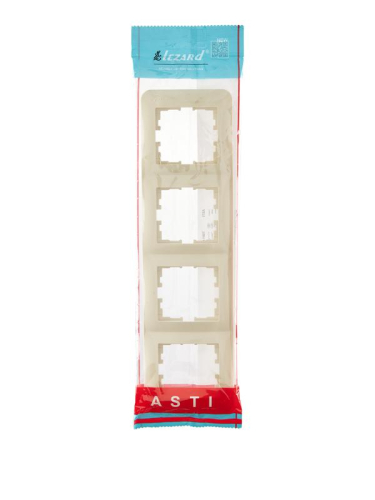 Рамка 4-м ASTI вертикал. крем. LEZARD 7081-0300-154 фото 4