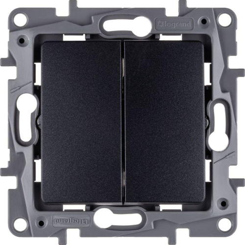 Выключатель 2-кл. СП Etika 10А IP20 250В 10AX авт. зажимы механизм антрацит IEK 672602 фото 2