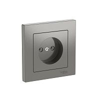 Розетка AtlasDesign 16А без заземл. быстрозажим. клем. в сборе сталь SE ATN000940S