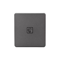 Розетка телевизионная TV СП ROUND MIELE титан Kranz KR-78-0723-2