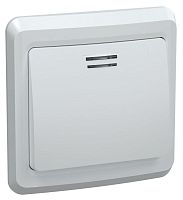 Выключатель 1-кл. СП Вега 10А IP20 ВС10-1-1-ВБ с индикацией бел. GENERICA EVV11-K01-10-DM